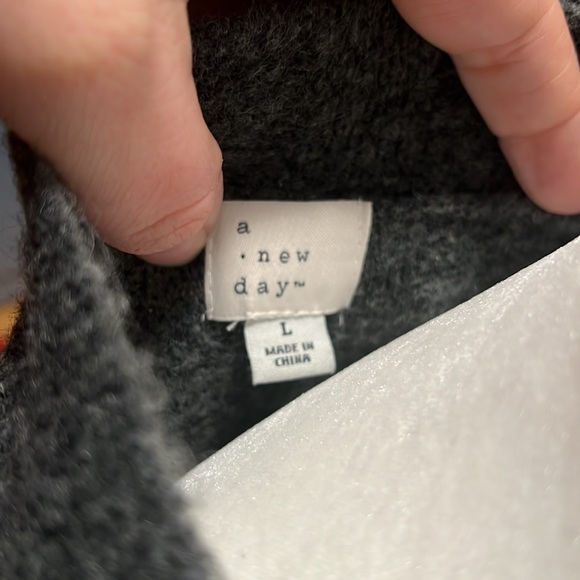 Size large sweater dress. A New Day, gray. Midi length. - Picture 3 of 3